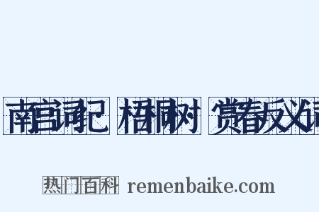 南宫词纪·梧桐树·赏春反义词是什么意思的图片